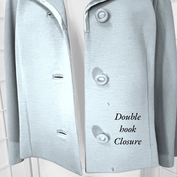 Vintage French Designer 60s Blue Blazer Jacket - Picture 5 of 13